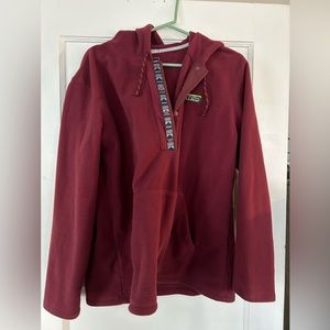 L.L. Bean Quarter Zip/Button with Hood